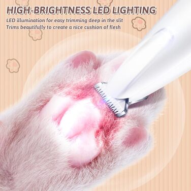 Триммер для стрижки кігтів Paw Trim Pro: безшумний електричний триммер для собак та котів з гребінцем від бліх