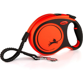 Повідок-рулетка Flexi Xtreme L, 8 м, стрічка, помаранчевий
