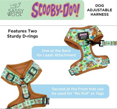 Нашийник для собак Sassy Woof Scooby-Doo™ M, регульований, міцний і зручний, стильний аксесуар для середніх порід
