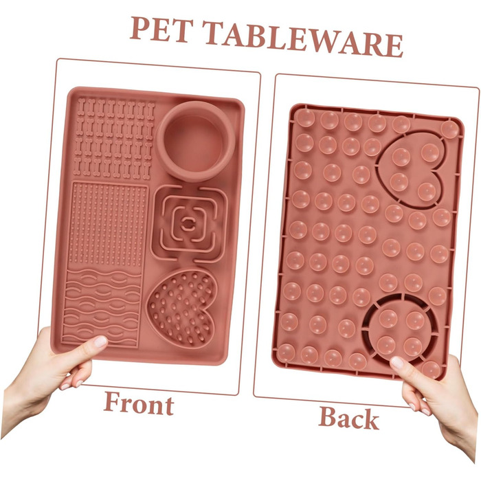 Килимок для повільного годування собак та котів BESPORTBLE з присосками, силікон