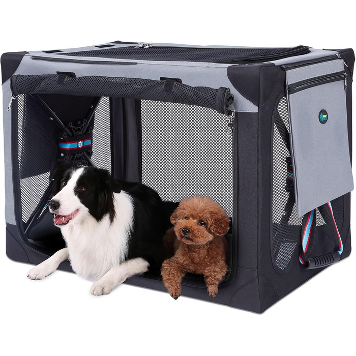 Складаний бокс для собак Ownpets XL, водонепроникний тканинний контейнер для транспортування з кишенею, 96.5x66x66 см