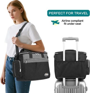 Сумка для собак TAIHOYIN: подорожі літаком, аксесуари для собак, 2 миски, килимок, сумка для ласощів, зелено-чорна