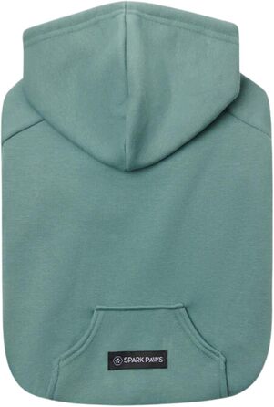 Світшот для собак Spark Paws з капюшоном, преміум-якість, м'який велюр, комфортний крій, заспокійливе флісове підкладка, підходить для всіх порід, кольоровий, розмір L (м'ятний, M: 5-7кг)