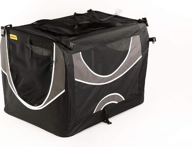Транспортна переноска для собак та котів, 91x64x64 см. Чорна переноска-будка для тварин, ідеальна для подорожей та перевезень