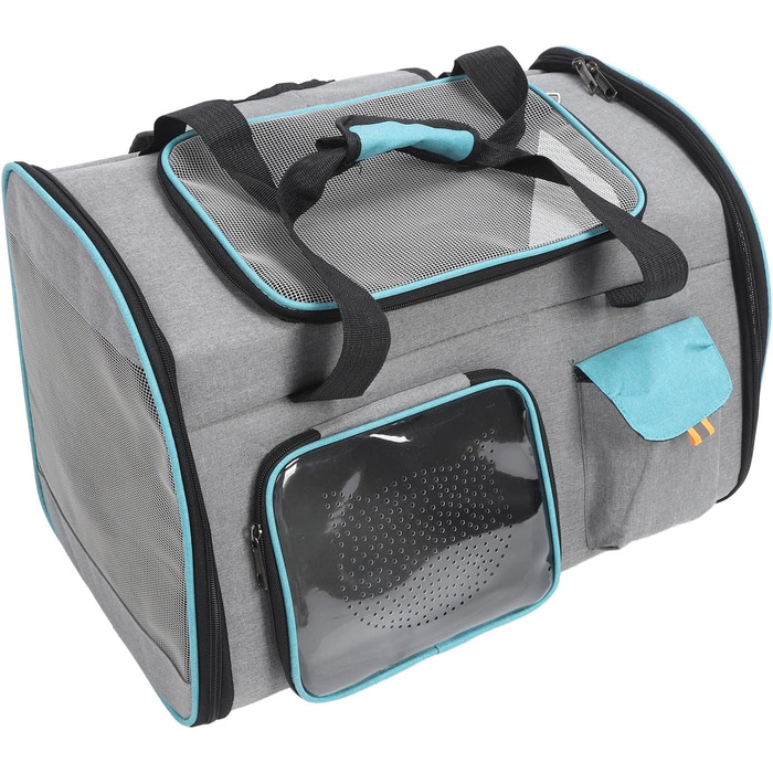 Трансформер для тварин XOYIXOYI: дихаючий рюкзак-переноска для котів та собак, велика місткість, легкий у догляді, для прогулянок на вулиці (сірий та блакитний)
