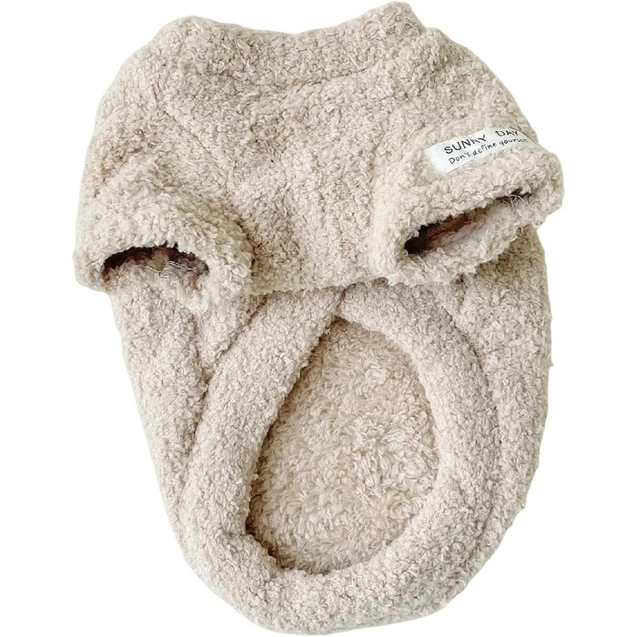 Пуловер для собак, теплий пуловер для маленьких собак, дрібних та середніх порід, для такс та цуценят, колір світло-коричневий, розмір XL