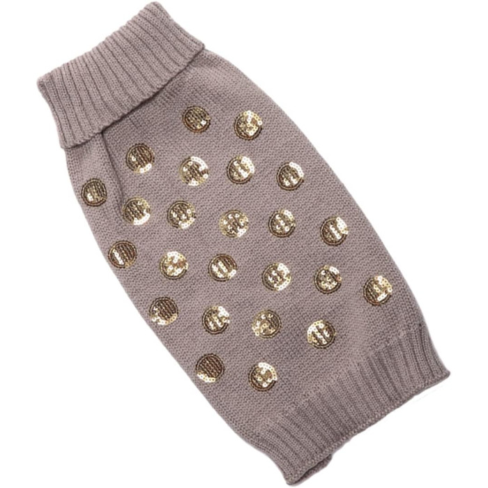 Теплий одяг для собак Angoiy Strickpuover - зимовий пуловер для собак, сірий, XXL