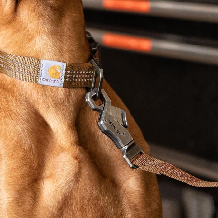 Міцний повідок для собак Carhartt з нейлону, відбивні шви, колір яскравий мох, розмір L