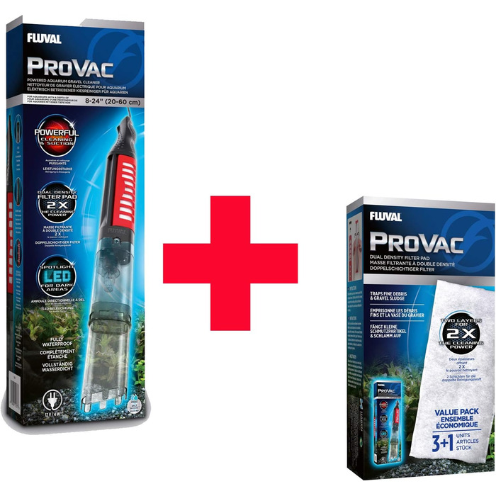 Гравійний пилосос Fluval Pro VAC для акваріума з запасним фільтром