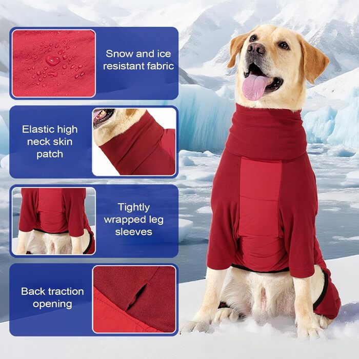 Зимовий теплий одяг для собак - куртка з високим коміром, для цуценят та собак середніх та великих порід, для прогулянок, походів та кемпінгу, сірий колір, розмір L