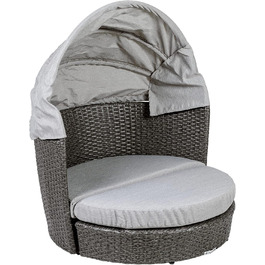 Greemotion лежанка для собак з дахом та подушкою, сірий колір, 79 x 83 x 56 см