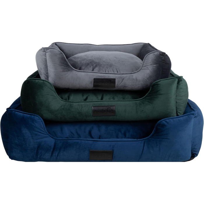 Ліжко District 70 VELURO Box - сірий колір, розмір S - ліжко з ящиком, сіре, S