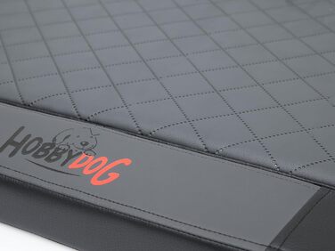 Ліжко для собак Hobbydog XXL Medico Lux, ортопедичне, штучна шкіра, чорне-сіре, 120x80 см