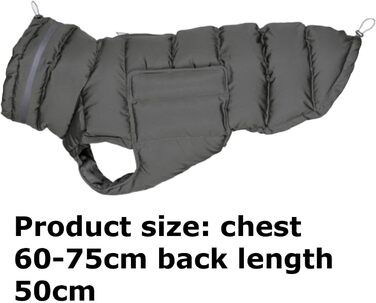 Зимові куртки для собак, тепла зимова куртка для великих собак, одяг для холодної погоди (сірий)