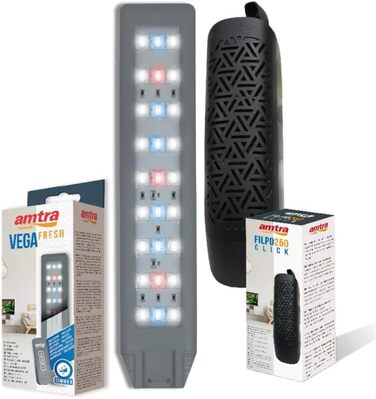 Нанотанк Amtra System 20, акваріум 18 л з LED освітленням і фільтром, скло, 25x25x30 см, комплект