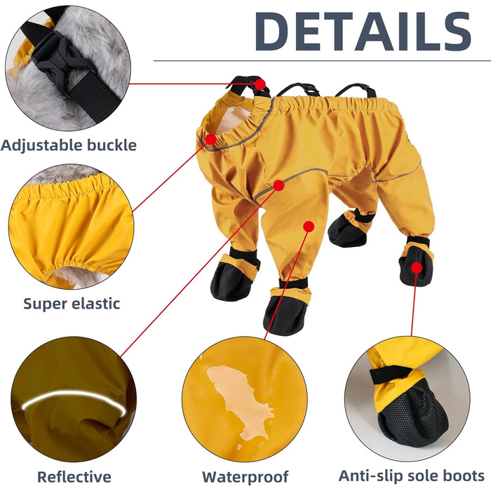 Водонепроникні чоботи для собак з антиковзкою підошвою та світловідбиваючим захистом, L блакитний