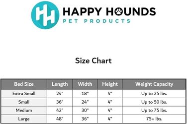 Ортопедичне собаче ліжко Happy Hounds Oscar, сіре, розмір M, 107x76x10 см