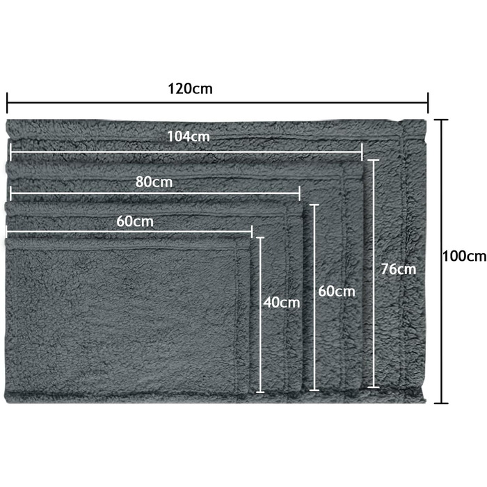 М'яка тепла флісова ковдра для собак та котів, 100 x 120 см, машинного прання (Сірий)
