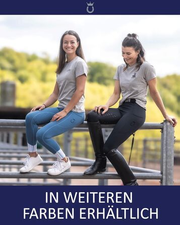 Легінси для верхової їзди Royal Horsemen для жінок та дівчаток (XXS-XL) з силіконовим покриттям - зручні легінси з високою талією з кишенею для телефону та шлевками для ременя - колір: сірий сталь, розмір: Slim 38