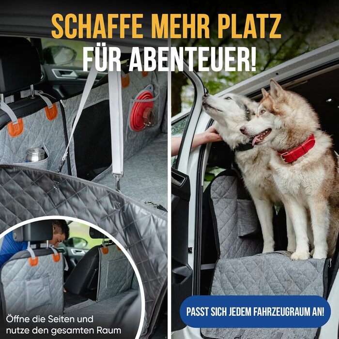 Захист для автокрісла собаки: водовідштовхувальний, стійкий до подряпин з боковим захистом | Преміум захист сидіння авто | Універсальний чохол на сидіння для собак в авто та SUV