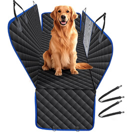 Накладка на сидіння автомобіля для собак SUPERWSLING, чорно-сіра, з захистом боків та сіткою, вологостійка, з ременями безпеки та захистом багажника