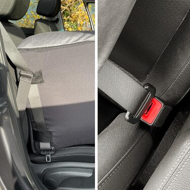 Автокрісло для собак GEAR Frontera – ортопедичне ліжко/кошик для собак, з ременем безпеки, знімний чохол, для маленьких та середніх собак, на передні та задні сидіння, з м'якого тедді