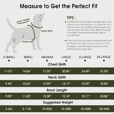 Пуловер для собак великих порід, з високим коміром, теплий зимовий одяг для собак, зелений (XX-Large)