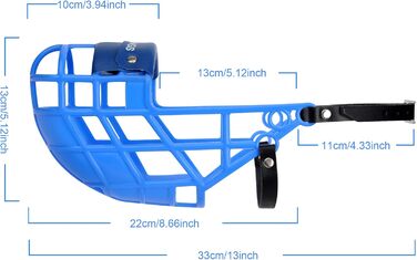 Нашийник-маска AMATHINGS Super Kennel Soft для собак, блакитний: комфортний, з м'якою накладкою на ніс, для вигулу, перегонів та кеннелів