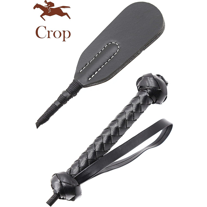 Набір для вершника RIDIN: 33 см батогом, 18 см реітгерте (указка) - для дресування коней, чорний
