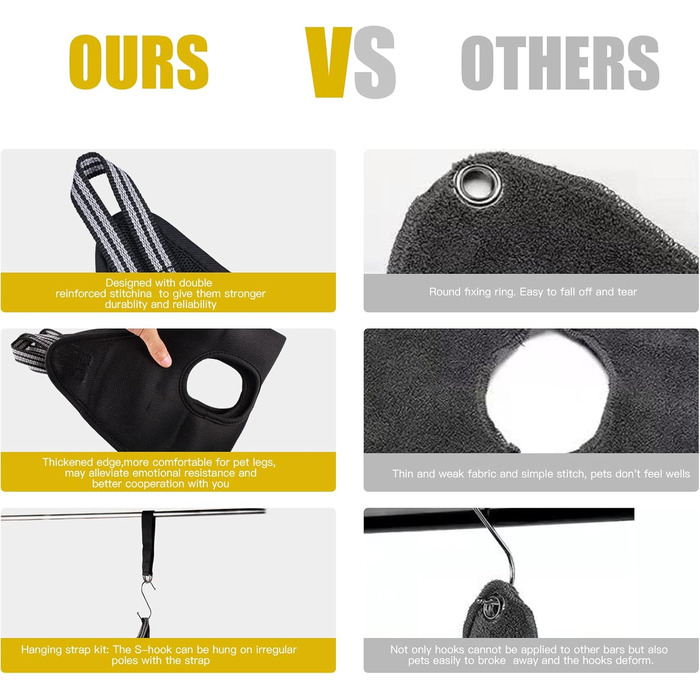 Гамак для грумінгу домашніх тварин: гамак для котів та собак, тримач для грумінгу, багатофункціональний, для догляду за шерстю та стрижки нігтів