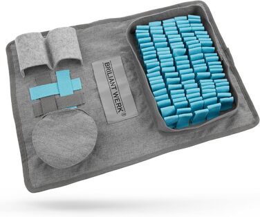 Килимок-іграшка для собак - міцний матеріал, 5 елементів для тренування, 3 рівні складності, інтелектуальна іграшка для собак будь-якого розміру (Блакитний)