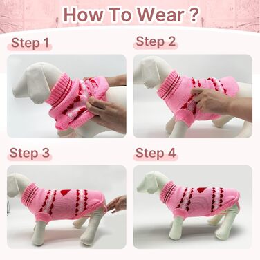 Вовняний пуловер для собак з коміром-горловиною 