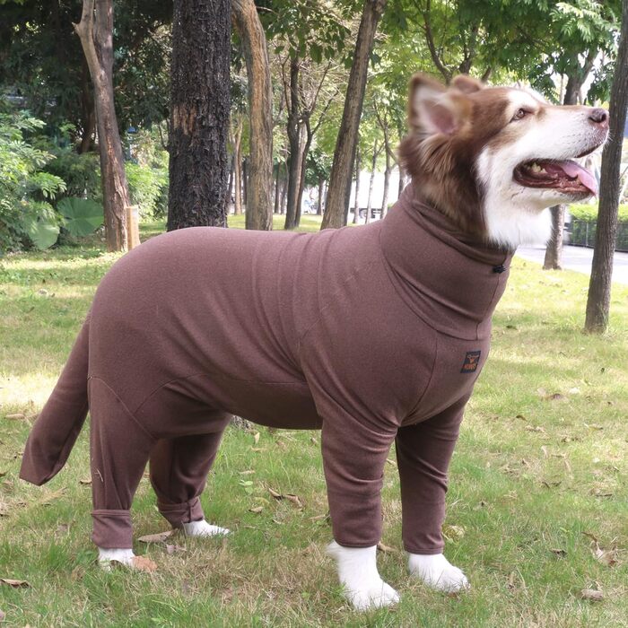 Теплий пуловер для собак, великих порід, хлопчиків та дівчаток, темно-червоний та бежевий, розмір 9XL (6X-Large), піжама, сірий