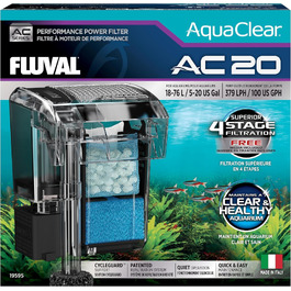 Зовнішній фільтр для акваріума AquaClear Power Filter 20, навісний (clip-on), для акваріумів від 18 до 76 л, 6 Вт