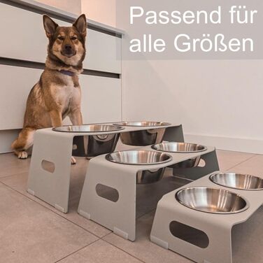 Підставка для корму Fine Paws® для собак і котів, підвищена, з неіржавної сталі, міцна та нековзка, у різних розмірах