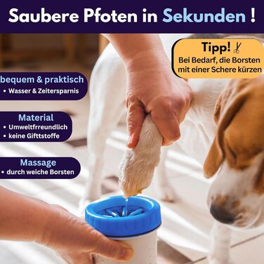 Goldthal® Оригінальний рукавичка для миття лап собак з мікрофібри. Без брудних лап для великих та маленьких собак