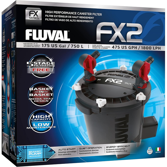 Зовнішній фільтр FLUVAL FX2 для акваріумів до 750 л, високопродуктивний