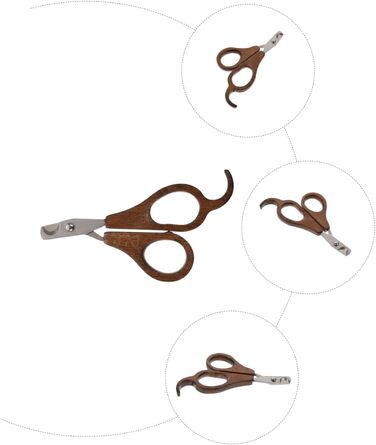 Набір для стрижки кігтів Happyyami з дерев'яною ручкою для догляду за тваринами (для котів та маленьких домашніх тварин)