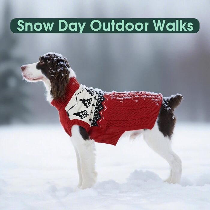 Теплий зимовий пуловер для собак Kuoer, червоний (XS)