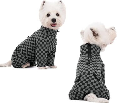 Теплий флісовий зимовий одяг для собак - теплий комбінезон-піжама для собак, розмір XX-Large, чорний