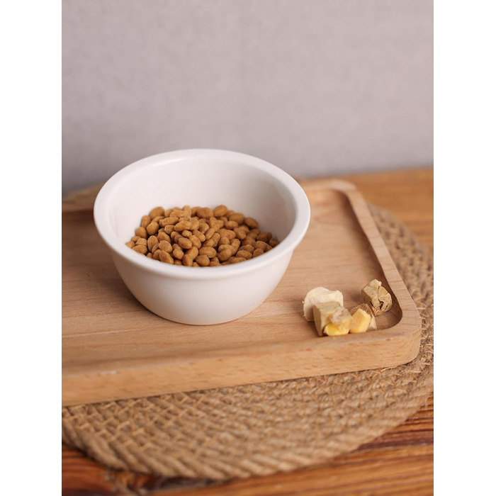 Миска для котів та дрібних тварин HAOTOP, керамічна, біла, 9,9 x 4,6 см