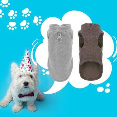 Теплий флісовий пуловер для собак та котів, зимова куртка для собак з повідком (аква+зелений, XL) (сірий+коричневий, M)