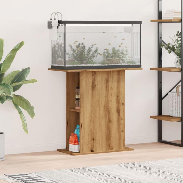 vidaXL підставка для акваріума, дуб Артизан, 36x75x72,5 см, ДСП