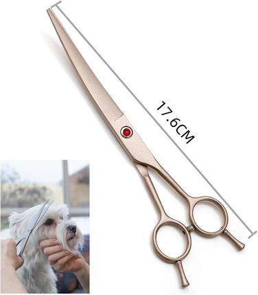 Набір професійних ножиць для собак 3 в 1, для грумінгу собак, котів та інших тварин (жовтий)