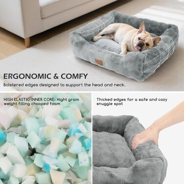 Крісло-лежанка для собак та котів Nobleza, 55x45x20 см, м'яке, знімний чохол, антиковзаюче дно