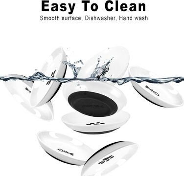 Набір мисок для котів з кераміки (6 шт.), анти-котячі вуса, широкі, протиковзкі, для корму та води