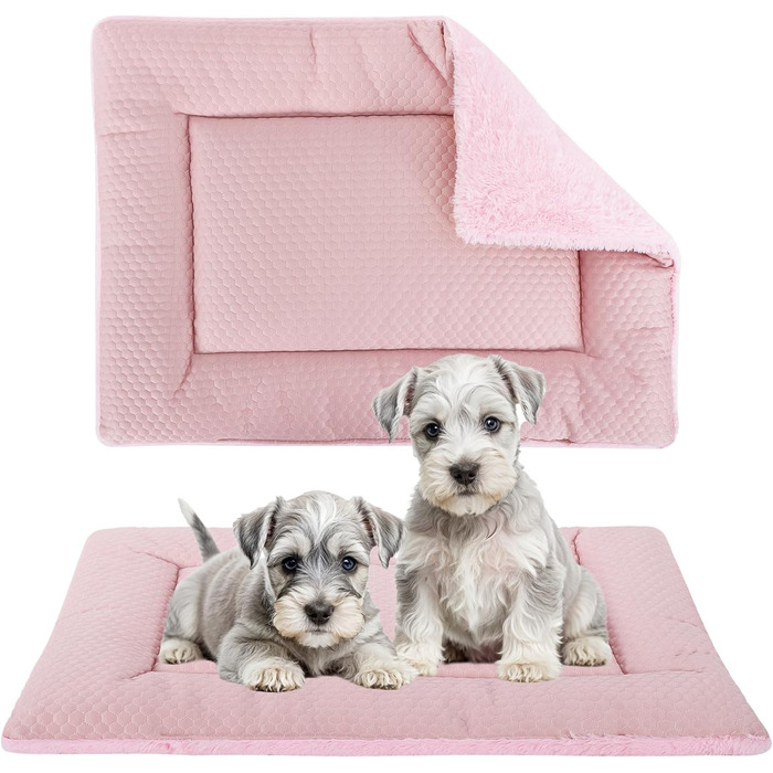 Килимок для собак BVAGSS: комфортне ліжко для маленьких, середніх та великих собак (91x58 см, Рожевий)