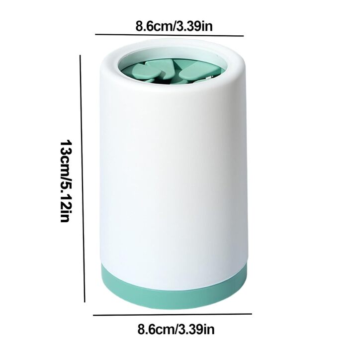 Мийка для лап собак - очищувач лап для собак, без розливання, для брудних лап, машина для миття лап, щітка для собак, м'яка, висока ефективність, велика (зелений, маленький)