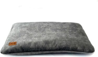 М'який лежак для собак середнього розміру, велюрова подушка для собак, 90x60 см, сірий колір