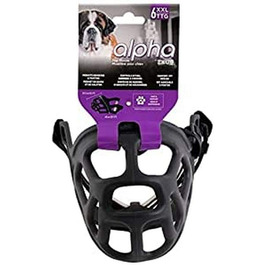 Нашийник-маска для собак великих порід Zeus Alpha TPR, L, чорний, Comfort Fit